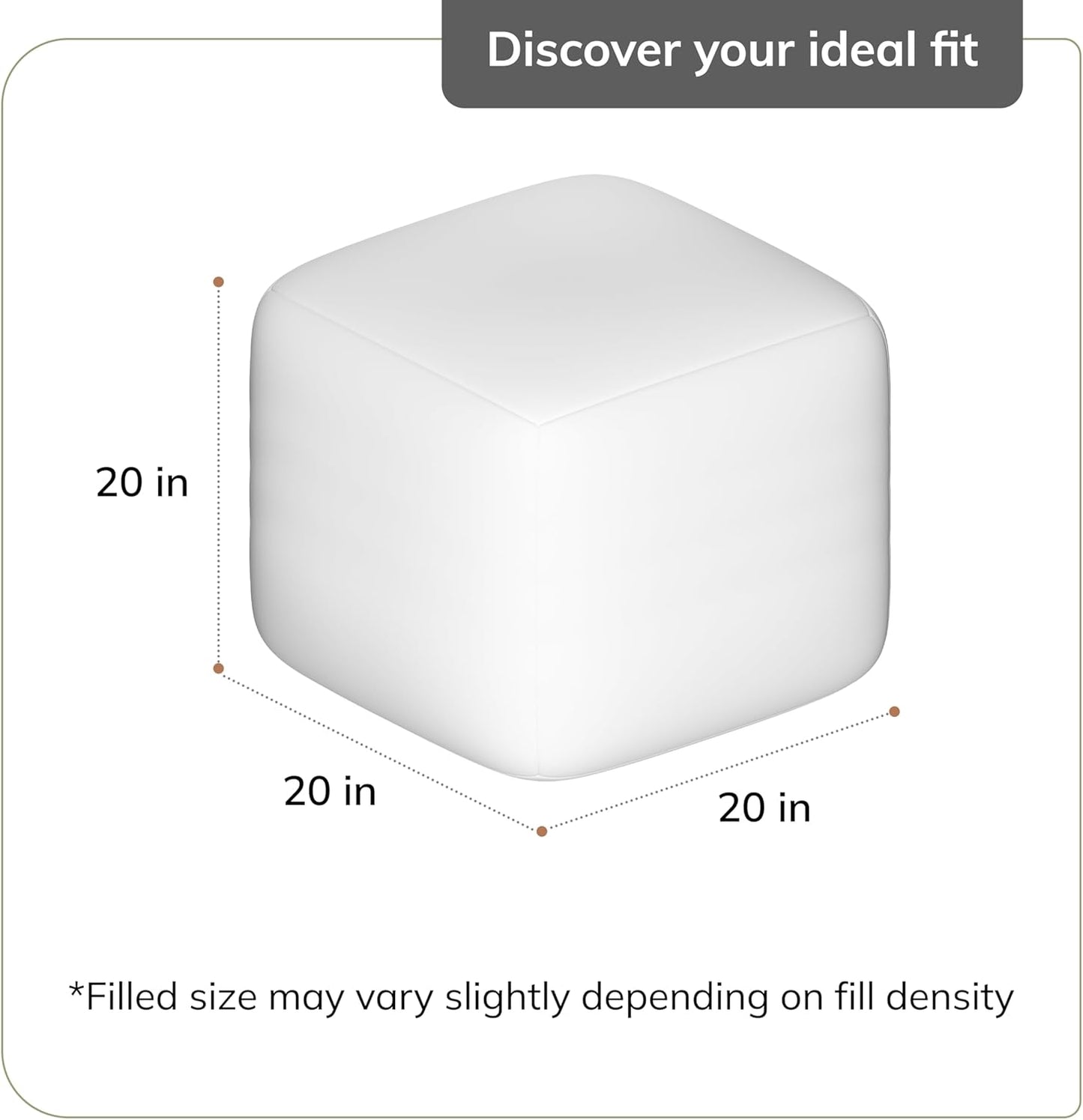 100% Handmade & Handcrafted Comfortable Home Décor Pouf Ottoman Footrest for Living Room, Bedroom, Nursery, Kidsroom, Patio Furniture - (20" X 20" X 20" - Green)