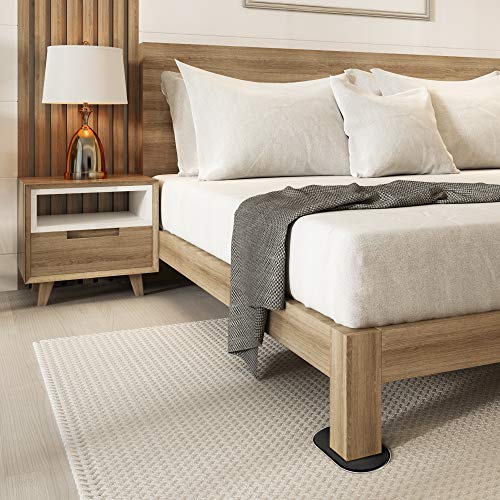 5-3/4" x 9-1/2" XL Oval Reusable Furniture Sliders for Carpet, Anti-Slip Protective Furniture Moving Pads for Beds, Sofas, Dressers, Set of 4, Brown