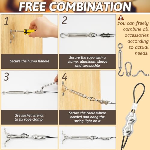 400 Ft String Light Hanging Kit Outdoor, view 7