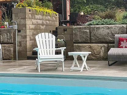 Foldable Adirondack Chair - Poly Adirondack Chair Folding - HDPE, Heavy Duty, Recycled Plastic - All Weather Outdoor Furniture for Your Deck, Front Porch, or Patio, Brown