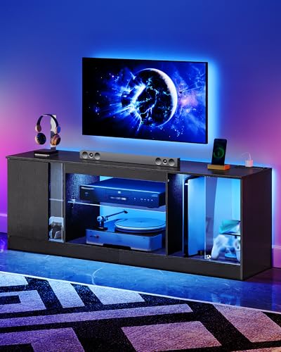 TV Stand with Power Outlets 55 65 inch, view 3