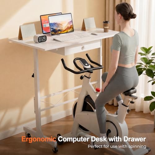 Small Standing Desk with Storage Drawer, view 5