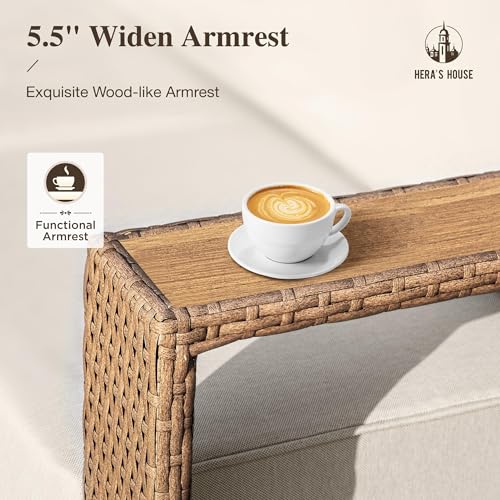 9-Piece Patio Sectional Furniture Set with 10" Thick Cushions, view 5