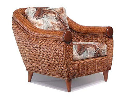 Rattan and Hyacinth Living Room Furniture Lounge Club Chair (#1562-MS)