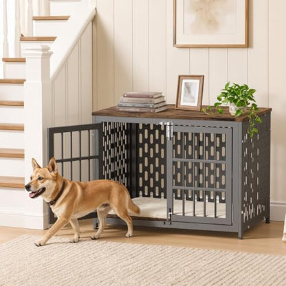 Indestructible 38 Inch Dog Crate Chew Proof Indoor Kennel, 4 Strong Locks, view 7