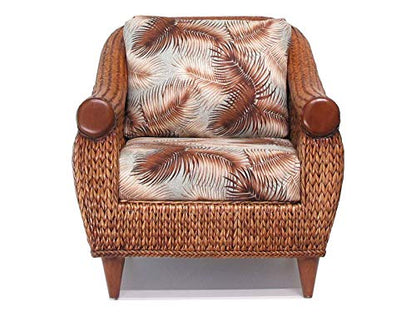 Rattan and Hyacinth Living Room Furniture Lounge Club Chair (#1562-MS)