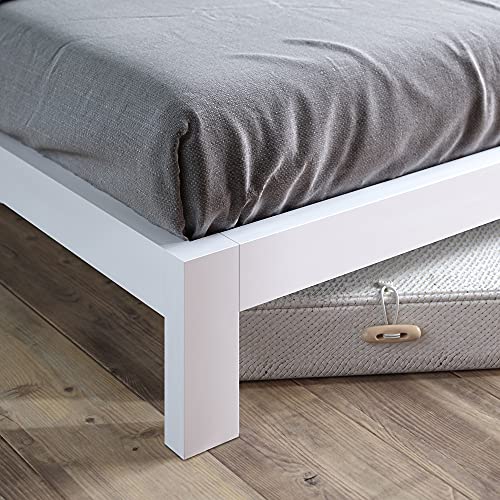 Arnav Metal Platform Bed Frame, Wood Slat Support, No Box Spring Needed, view 7