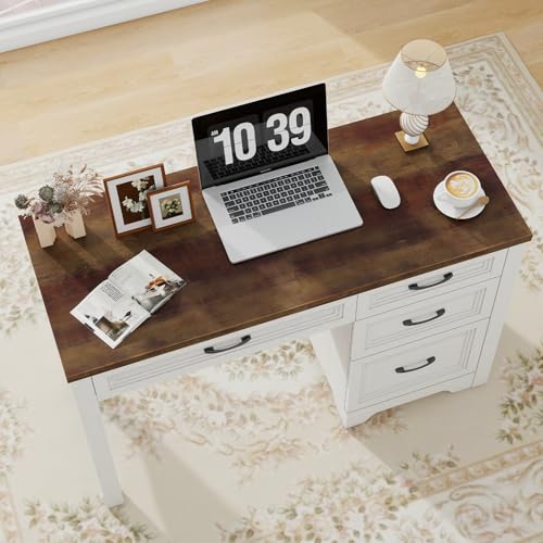 Farmhouse Home Office Desk with Drawers, view 8