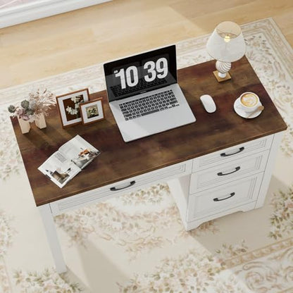 Farmhouse Home Office Desk with Drawers, view 8