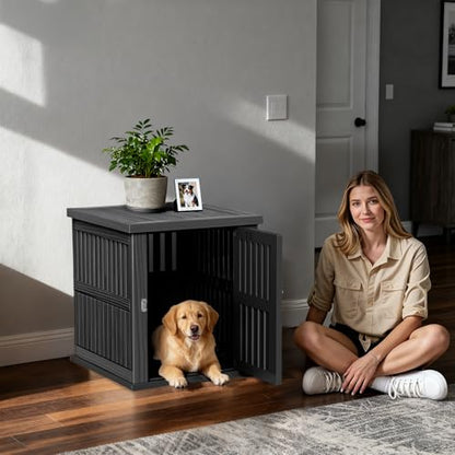 Dog Crate Furniture, Black, 29.65 * 21.34 * 25.28, view 3