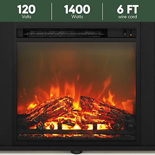 Classic 3-Tier Fireplace TV Stand for TV up to 70 Inch, Americano, view 6