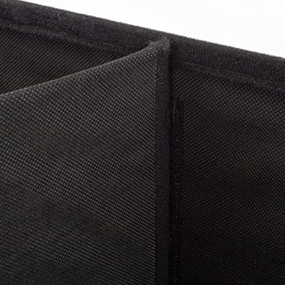 Storage Ottoman - 30-Inch Folding Faux Leather Footrest, Linen Chest, or Bench with Removable Bin for Living Room or Bedroom by Home-Complete (Black)