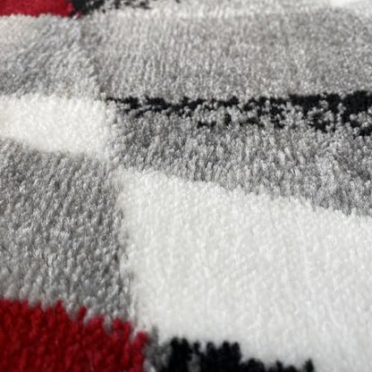 2305 Gray 4 ft x 5 ft Modern Abstract Area Rug | Modern Carpet for Living Room