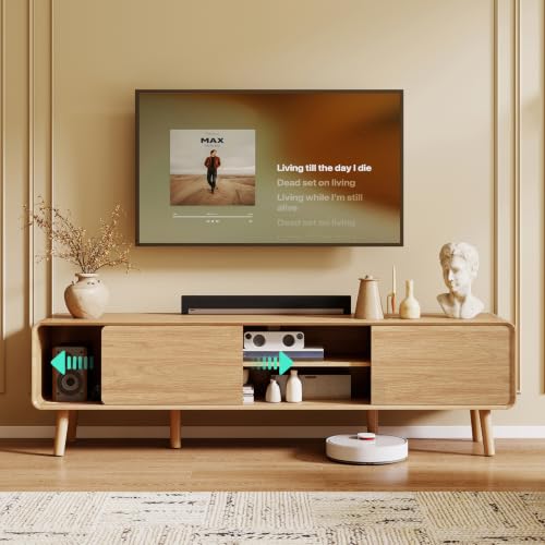 70" Mid Century Modern TV Stand for Tvs up to 80", view 7