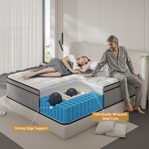 California King Mattress, 14 Inch Luxury Hybrid Cal King Mattress, view 6