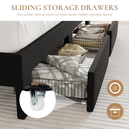 Wingback Platform Bed Frame, view 6