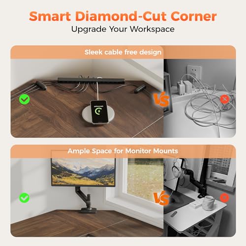59 inch L Shaped Desk with CPU Stand, Large Corner Gaming Desk, view 7