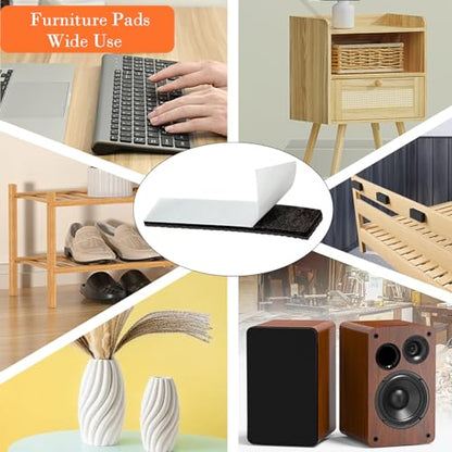 Non Slip Furniture Pads - Furniture Grippers for Hardwood Floors, 30 PCS Brown Non Skid Pads for Furniture Legs, Self Adhesive Rubber Furniture Floor Protectors - Keep Furniture in Place