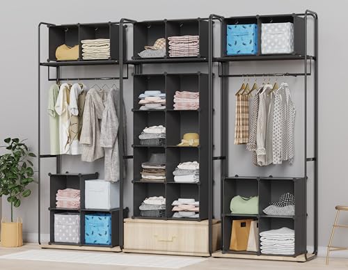 Closet Organizers and Storage, 9 Cube Storage Organizer, Black, view 5