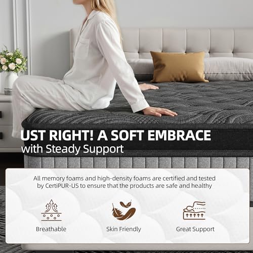 King Size 12 Inch Hybrid Mattress in a Box, view 6