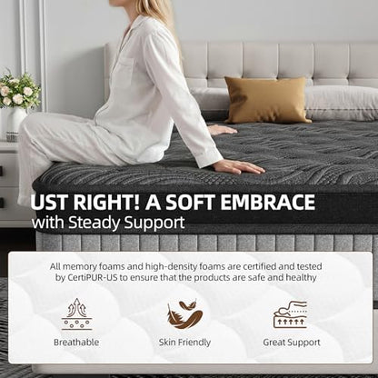 King Size 12 Inch Hybrid Mattress in a Box, view 6
