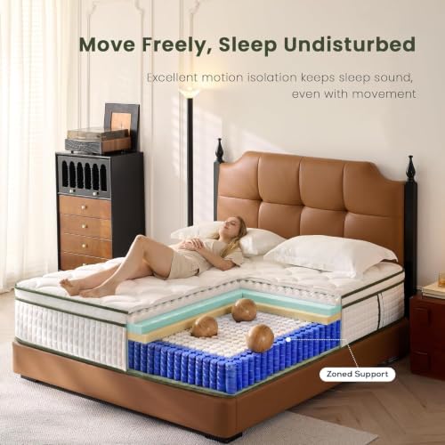 Queen Mattress, 12-Inch Hybrid Memory Foam Mattress, Medium Firm, view 5