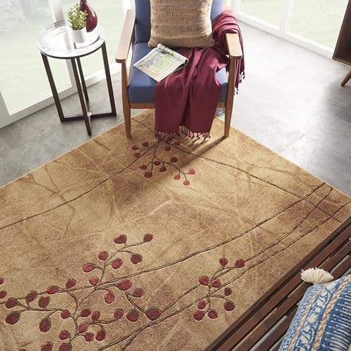 Home Somerset Latte 6'7" x 9'7" Area Rug - Easy Clean, Non Shedding, Bed Room, Living Room, Dining Room, Kitchen (7' x 10')
