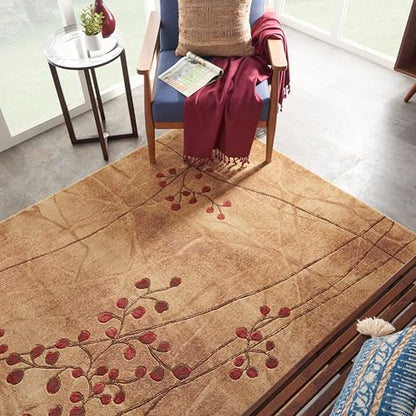 Home Somerset Latte 6'7" x 9'7" Area Rug - Easy Clean, Non Shedding, Bed Room, Living Room, Dining Room, Kitchen (7' x 10')