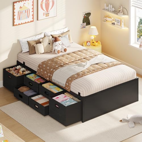 Metal Bed Frame with Storage, view 4