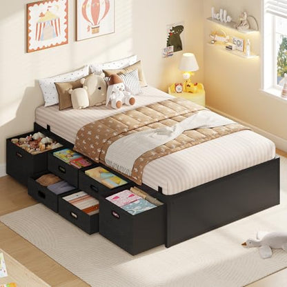Metal Bed Frame with Storage, view 4