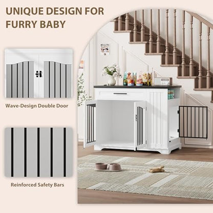 Dog Crate, 44 Inch Dog Crate Furniture End Table, view 6