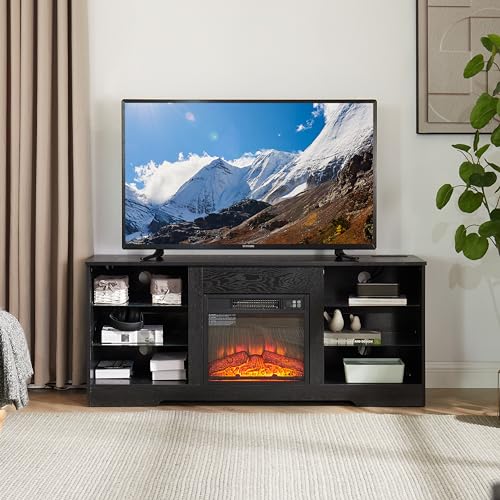 Fireplace TV Stand with 18" Fireplace, view 7