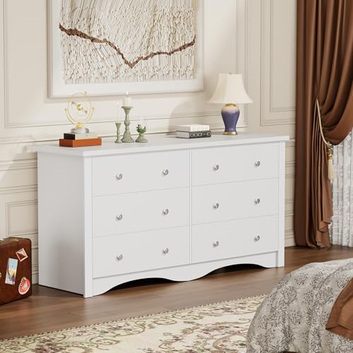 White 6 Dresser for Bedroom, view 6