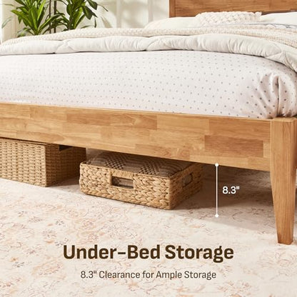 Venso Queen Solid Wood Bed Frame with Headboard, view 7