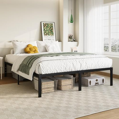 Queen Metal Bed with Storage Black, view 4