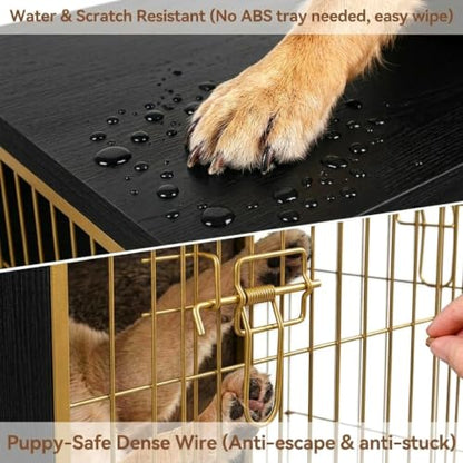 Dog Crate Furniture for Small/Medium Dog 28'' Wooden Dog Crate Indoor, view 5