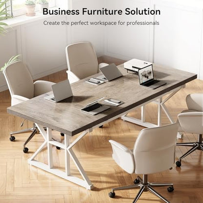 70.8-Inch Large Executive Desk, Modern Computer Office Desk, view 5