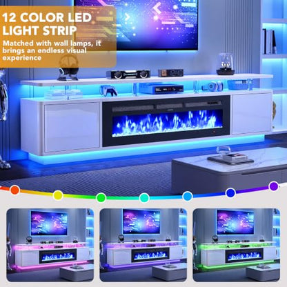 90" Fireplace TV Stand for Living Room, view 5