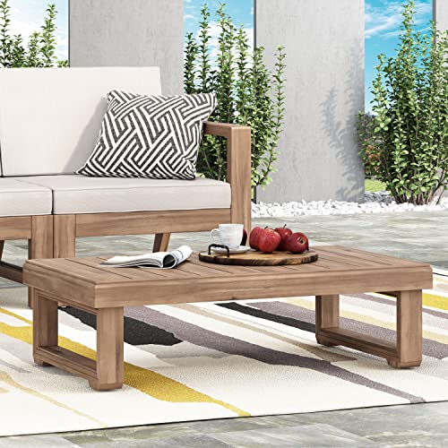 Westchester Rectangular Coffee Table - Acacia Wood - Brown Wash