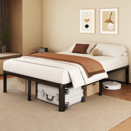 14 Inch Queen Size Heavy Duty Metal Platform Bed Frame, view 3