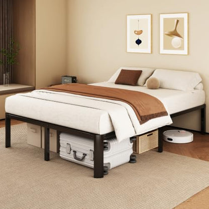 14 Inch Queen Size Heavy Duty Metal Platform Bed Frame, view 3