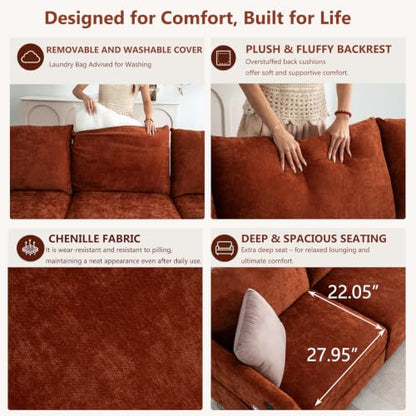 8 Seater Modular Sectional Sofa with Cup Holders, view 6