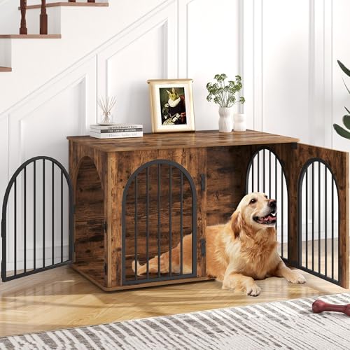39.4'' Dog Crate Furniture,Dog Kennel Indoor for Medium/Large Dogs, view 2