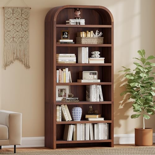 70" Tall Arched Bookcase, view 3