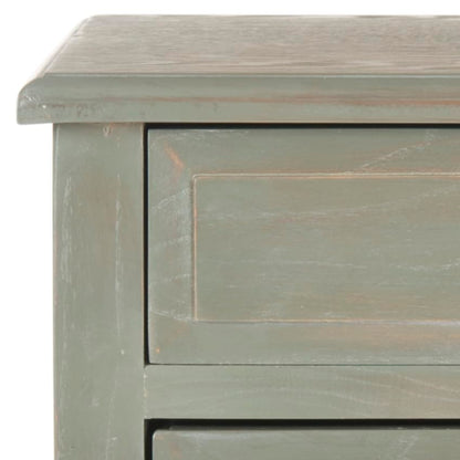 SAFAVIEH Furniture - Lori 2-Drawer End Table - Ash Grey - Solid Wood - Farmhouse Classic Design - Ideal for Living Room, Entryway, Home Office, 18.1" W x 13" D x 26.8" H - Fully Assembled (AMH6576B)