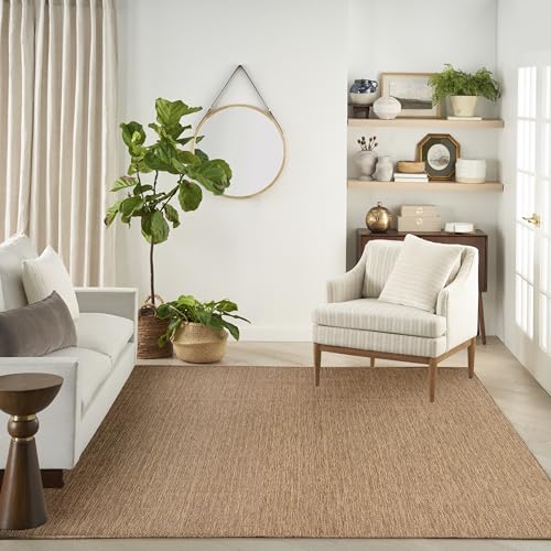 Home Horizon Indoor/Outdoor Natural 8' x 10' Area Rug - Easy Clean, Non Shedding, Bed Room, Living Room, Dining Room, Kitchen (8' x 10')