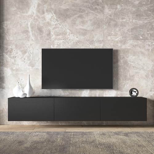 Modern Floating TV Stand for Up to 80” TVs, view 4