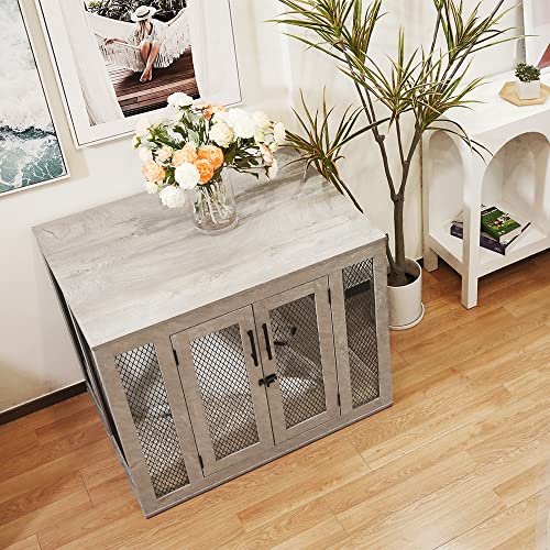 38.5 Inch Large Dog Crate Furniture, Wooden Kennel for Large Breed, view 7