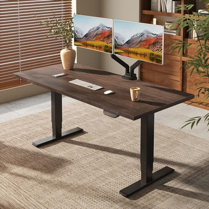 FLEXISPOT E6 MAX Bamboo 55x28 Inch Dual Motor 3-Stage Heavy Duty Standing Desk, view 2