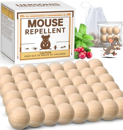 Rodent Repellent 48 Balls, Mouse Repellent Indoor & Outdoor, view 2